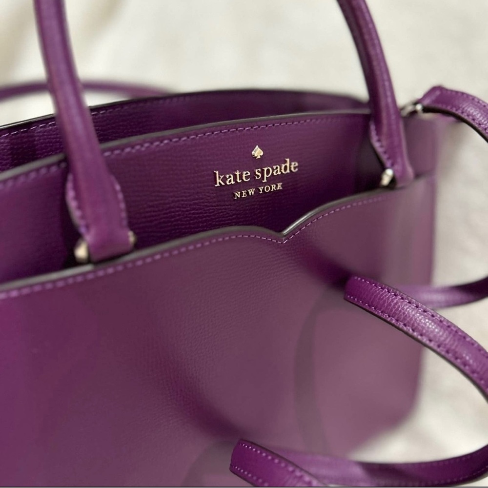 KATE SPADE MEDIUM SATCHEL FRANNIE BAYBERRY PURPLE PURSE HANDBAG NWT $399